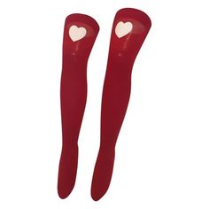 Valentine's Day Heart Long Tights - Gift for Your Lover Material: -likeYNMT  Color: as the picture shows, (Due to the difference between different monitors, the picture may have slight color difference. please make sure you do not mind before ordering, Thank you!) Package weight: 50g Package size: 18x15x1cm,(Please allow 1-3mm error due to manual measurement. please make sure you do not mind before ordering.) High Stocks Suspenders for Women Knitted Christmas Stockings Hanging Hand Thigh High Ga Sabrina Concert, Queen Of Hearts Halloween Costume, Funky Tights, Heart Tights, Coquette Outfits, Basic Clothing, Womens Knee High Socks, Family Christmas Stockings, Pink Tights