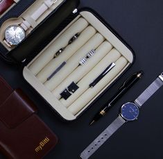 Compact and Functional:Take the Decorebay Voyager watch and cufflink organizer wherever you go. Its compact design features 2 watch compartments and 4 padded rows for cufflinks and rings. Velvet lined interior protects your valuable jewelry from scratches and scuffs.Travel Friendly:An ideal companion for any trip or occasion. Easily store in any luggage or carry on. The perfect jewelry organizer whilst traveling. Design with Purpose.Storing watches and cufflinks never looked so great! An attract Modern Rectangular Watch Accessories For Formal Occasions, Elegant Travel Watch Accessories, Modern Rectangular Watch Case For Formal Occasions, Modern Rectangular Case Watch Accessories For Formal Events, Modern Rectangular Case Watch Accessories For Formal Occasions, Rectangular Business Watch Accessories, Classic Rectangular Business Watch Case, Classic Rectangular Watch Case For Business, Watch Cufflinks