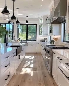 the kitchen is clean and ready for us to use in its new owner's home