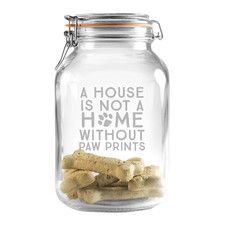 a house is not a home without paw prints glass jar with corkscrews