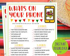 an image of whats on your phone printable