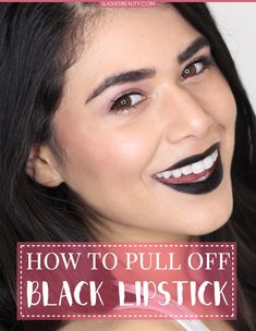 Casual Black Lipstick Look, Black Lipstick Outfit, Dark Lipstick Makeup, Black Lips Makeup, Black Lipstick Look, Black Lipstick Makeup, Lipstick Style, Thin Lips, Budget Beauty