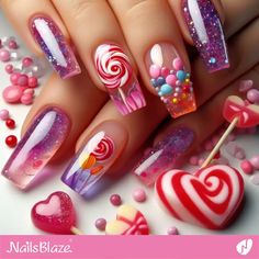 1703506715_e-Candy (109).webp 700×700 pixels Candy Heart Nail Art, Candyland Nails, Heart Nail Art, Polish Art, Nail Polish Art, Heart Nails, Heart Candy, Nail Polish, Nail Art