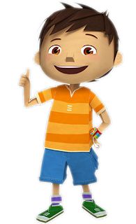 a cartoon boy giving the thumbs up sign