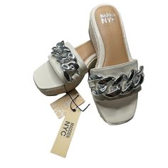 Madden Nyc Slip On Chain Espadrille Size 6 Eco Lux Comfort Foam Insole High Level Breathability Pu Upper Tpr Outsole A403w814052022 Silver Open Toe Sandals With Chain Strap, Ankle Tie Espadrilles, Leopard Espadrilles, Pink Espadrilles, Madden Nyc, Beaded Ankle, Lace Up Espadrilles, Studded Denim, Slip On Espadrilles