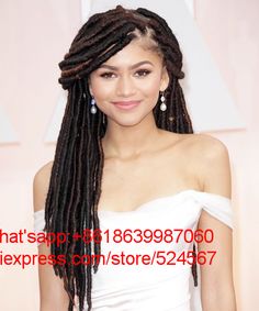 http://www.aliexpress.com/store/product/16strands-pack-18-Faux-Locs-Braids-Synthetic-Hair-Faux-Dreadlocs-Braiding-Hair-Extensions-Havana-Twist-Braids/524567_32699625968.html Prom Hairstyles Black, Black Prom Hairstyles, Dread Lock, Fav Hairstyles, Zendaya Hair, Hair Dreadlocks, Locks Hair, Dread Head, Giuliana Rancic