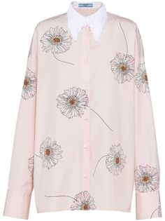 Prada Gerbera-print Cotton Shirt - Farfetch