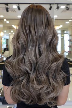 45 Ash Brown Hair Balayage Hairstyles for a Stunning Hair Makeover Chocolate Grey Hair, Cool Tone Ash Brown Hair, Mushroom Colored Hair, Ash Dark Brown Balayage, Ash Brown Hair Balayage Brunettes, Mocha Ash Brown Hair Color, Grey Brown Hair Color, Golden Ash Brown Hair, Ashy Bronde Balayage With Money Piece