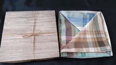 If you would like to purchase several items please contact me first as i may be able to offer you a discount. Welcome to my shop. For sale are six men's French vintage cotton handkerchiefs in a handmade gift box. The handkerchiefs measure 40 cm x 40 cm. They are made with cotton and there are two of each green, brown and blue. They are in excellent condition and have not been used. The box measures 21 cm x 21 cm and 2 cm in depth and is tied with ribbon. The boxes vary in colour and design. The Classic Rectangular Handkerchiefs For Gifts, Classic Rectangular Handkerchiefs As Gifts, Multicolor Rectangular Pocket Square For Gift, Vintage Multicolor Handkerchiefs As Gift, Handkerchief Men, Brown And Blue, Vintage Cotton, Green Brown, French Vintage