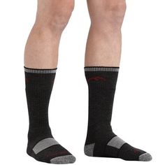 The Darn Tough Merino Wool Hiker Full Cushion Boot Sock is a true classic for serious hikers and everyday enthusiasts alike. There is full cushioning throughout the entire sock, which delivers optimum support and comfort without unnecessary weight and bulk. The merino wool construction naturally fights bacteria and odor, dries quickly, prevents slipping and bunching, and breathes during any season. Boot Socks, Mens Socks, Merino Wool, Mens Accessories, Socks, Cushions, Wool, Boots