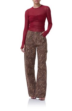 A relaxed fit and utility-inspired details ups the style ante on these ultracool jeans made from nonstretch denim covered in a fierce leopard print. 32 1/2" inseam; 20" leg opening; 12 1/2" front rise; 15" back rise (size 29) Zip fly with button closure Five-pocket style; tool pockets; hammer loop 100% cotton Machine wash, tumble dry Imported Carpenter Jeans, Ups, Leopard Print, Top Brands, Nordstrom, Trousers, Relaxed Fit, Luxury Fashion, Pants