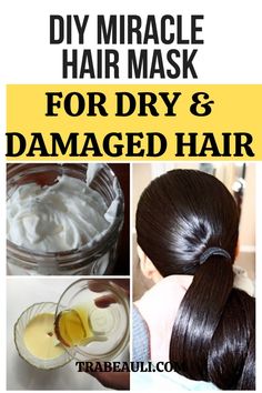 hair mask for damamged hair Best Hair Mask For Dry Damaged Hair, Moisture Mask For Hair, Diy Hair Mask For Dry Hair Natural, Dry Hair Diy Mask, Natural Hair Remedies For Damaged Hair, Healing Hair Mask, Diy Shine Hair Mask, Diy Hair Mask For Breakage, Best Homemade Hair Mask For Dry Hair