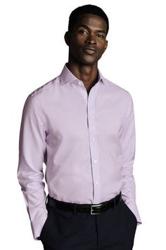 A fuss-free formal staple, our best-selling twill weave has a non-iron finish that's tailor-made for easy daily wear. Non-Iron Twill Cutaway Slim Fit Shirt Available in classic, slim and extra slim fit Non-iron Model is wearing a size 15H/34 Model's Height: 188cm/ 6'2 Cutaway Collar, Charles Tyrwhitt, Twill Shirt, Twill Weave, Lilac Purple, Slim Fit Shirt, Cotton Yarn, Size 16, Daily Wear