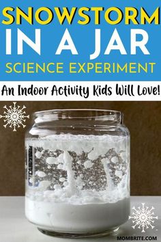 snowstorm in a jar science experiment for kids