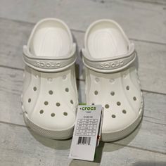 White Baya Crocs, Brand New With Tags. Unisex - Us Size 6 Women, 4 Mens, Eur 36-37. Crocs Platform, Yellow Crocs, Crocs Baya, Camo Shoes, Black Clogs, Crocs Classic Clogs, Women's Crocs, Leather Mary Janes, Crocs Shoes