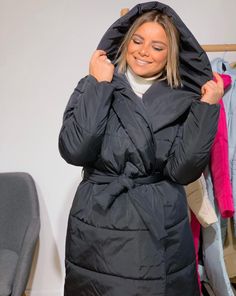 Stay warm and stylish this winter with our Women's Winter Puffer Jacket. This cozy and insulated coat features a plush down filling, ensuring maximum warmth and comfort during the coldest months. The adjustable hood adds extra protection against the elements, while the sleek design provides a flattering fit. Perfect for layering over your favorite winter outfits, this puffer jacket is both functional and fashionable. Available in multiple sizes and colors to suit your personal style. Cozy airy b Plaid Jacket Outfit, Fabric Canada, Coat Jacket Women, Puffer Coat With Hood, Oversized Parka, Oversized Puffer Jacket, Best Winter Coats, Pretty Sweaters, Oversized Puffer