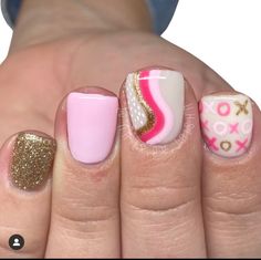 Nail Ideas Winter, Valentines Nail Art Designs, Flame Nail Art, Valentines Nail, Nails Art Designs, January Nails, Romantic Nails, February Nails, Tie Dye Nails