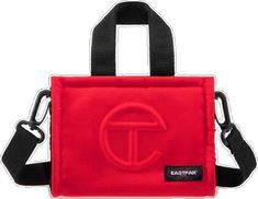 Red Rectangular Bag For Streetwear, Red Rectangular Shoulder Bag For Outdoor, Red Nylon Shoulder Bag For Outdoor Activities, Red Rectangular Shoulder Bag For Outdoor Use, Red Functional Shoulder Bag For Outdoor Activities, Red Crossbody Bag For Outdoor, Telfar X Eastpak, Telfar Bags Small, Telfar Logo