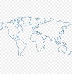 a blue and white world map on a transparent background, hd png downloads