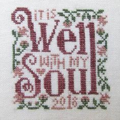 a cross stitch pattern with words on it