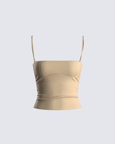 The perfect neutral top to pair with anything and everything 🤍 Crafted with flexible twill fabric boasting adjustable straps, a center back zipper, and a fitted corset style - this beige corset top is simple, yet elevated for a versatile look 🙌 Beige Corset Top, Beige Corset, Form Fitting Black Dress, White Corset Dress, Tube Top Outfits, Future Of Fashion, Neutral Tops, Yellow Mini Dress, Welcome To The Future