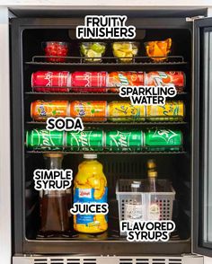 an open refrigerator filled with lots of drinks and condiments to choose from in the fridge