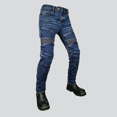 Embroidered men's biker denim pants online—cool jeans from the 2022 Autumn collection. You don't have to worry about following fashion trends as much when you wear casual clothing. Casual clothing is more about comfort and personal style than following a particular movement. You can mix and match different pieces to create your own unique look.Blue is the most popular denim color and practically suits all different outfits. It is versatile and looks great with any color, including white, black, Biker Style Denim Jeans For Biker Events, Fitted Moto Style Straight Leg Jeans, Moto Style Fitted Straight Leg Jeans, Biker Style Denim Straight Leg Bottoms, Fitted Straight Leg Jeans For Biker Events, Biker Denim, Riding Jeans, Mid Waist Jeans, Jeans Embroidered