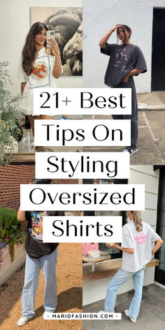 Learn how to buy oversized shirts and create flattering outfits with these style tips. Discover how to wear them for a chic, relaxed look that enhances your shape and keeps you comfortable!	Buying oversized shirts | How to style oversized shirts | Flattering oversized outfits | Fashionable oversized shirts | Oversized shirt outfit ideas | Stylish oversized looks | How to wear oversized shirts | Flattering oversized fashion | Oversized clothing tips | Creating outfits with oversized shirts | How to choose oversized shirts | Oversized fashion advice | Chic oversized outfits | Trendy oversized styles | Stylish oversized shirts Oversized T Shirt Outfit Ideas, Outfits With Oversized Shirts, Big Tshirt Outfit, How To Style Oversized Shirt, Outfit Ideas Stylish, Oversized Tee Outfit, Graphic Tshirt Outfit, Oversized Outfits, Oversized Shirt Outfit