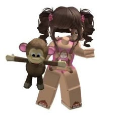 a girl and a monkey are standing together