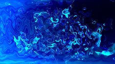 an abstract blue and black background with swirls in the center, on top of water