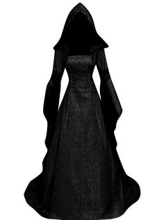 PRICES MAY VARY. 【Deluxe Witch Dress for Women】Renaissance style halloween dress for women with square neck, flare sleeve, floor length, unique and exquisite embroidery, and there are the adjustable lace-up on the front & back of the vintage victorian dress for fitting your figure. Victorian long gothic dresses combined stylish with retro style, make females more elegant! 【High Quality Material】 This elegant medieval dress costume is made of high quality Rayon and Polyester, soft, lightweight an Vampire Gown, Gothic Corset Dresses, Witches Costumes For Women, Medieval Corset, Cloak Dress, Vampire Dress, Witch Dress, Punk Dress, Gothic Corset