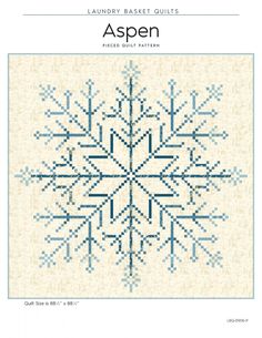 an image of a cross stitch snowflake pattern with the words aspen on it