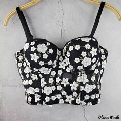 Olivia Mark - Elegant Lace Floral Charm Bralet Floral Lace Tank Top, Boho Crop Tops, Cute Crop Tops, Print Crop Tops, Lace Tank Top, Bustiers, Lace Tank, Top Collection, Vintage Jacket