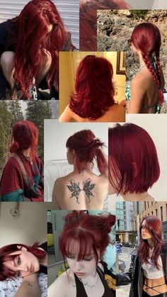 Striking Hair, تمثال الحرية, Cherry Hair, Dyed Hair Inspiration, Hair Inspiration Short