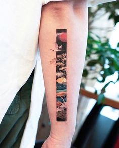 a person with a tattoo on their arm