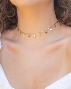 Star Choker Necklace | En Route Jewelry En Route Jewelry, Star Choker, Dope Jewelry, Gold Choker, Women's Jewelry And Accessories, Cute Necklace, Circle Necklace, Girly Jewelry, Gold Star