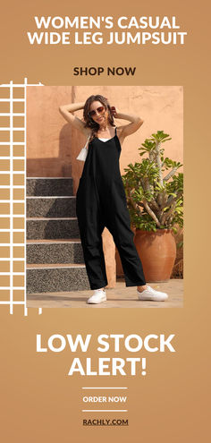 Step out in effortless elegance with the Women's Casual Wide-Leg Jumpsuit. Featuring a relaxed fit and stylish design, it's the perfect choice for any casual outing. Experience comfort and style in one! Shop today to elevate your wardrobe. #widelegjumpsuit #casualstyle #comfortablefashion #relaxedfit #effortlesschic #jumpsuitlove #fashionforward #casualwear #stylishcomfort #everydayfashion #casualoutfit #summerstyle #wardrobeessentials #ontrend #comfylook