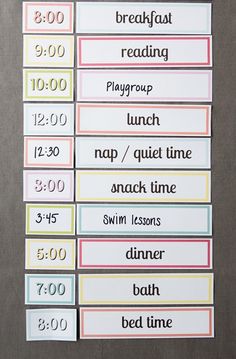 the printable lunch menu is shown with numbers and times on it's side