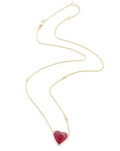 Yi Collection Rubellite Cœur Supreme Necklace 18k yellow gold Rubellite 5.60 total carat weight Diamond Link chain Heart cut stone Three diamond details on chain Adjustable loops 18’’ L Lobster claw clasp Yellow Gold Heart Cut Gemstone Necklace, Luxury Heart Pendant Necklaces With Cable Chain, Luxury Heart Pendant Necklace With Cable Chain, Yi Collection, Chain Heart, Evening Jumpsuit, Women Men Shoes, Beauty Gift, Earings Piercings