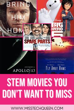 Looking for a way to help your kids connect STEM principles to real life? Try one of these amazing STEM Movies. This blog post features a list of movies with STEM themes that are perfect for use in the classroom at home for family movie night. With activities ideas to go with each your students will be diving into STEM principles. Whether you watch the entire movie or use an excerpt as an attention getter or concept example, you can't go wrong with these STEM movies. Stem Themes, Classroom At Home, List Of Movies, Stem Club, Holiday Stem, Kindergarten Stem, Book Cart, Stem Ideas, Activities Ideas