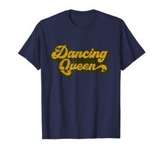 PRICES MAY VARY. Dancing Queen Shirt. Vintage Retro 70s T-Shirt is An awesome gift All folks who love 70s saying will love this retro 70s 80s 90s vintage style t-shirt that says 'Dancing Queen' and has cool themes like 70s saying. 70s saying,retro,vintage,seventies lovers! Makes a great gift for friends and family. for 1970s nostalgia, 1990s movie nostalgia and if you are dazed an or confused. Great gift, souvenir or Wooderson Halloween costume. Lightweight, Classic fit, Double-needle sleeve and Retro 70s Fashion, Vintage Dancing, 70s T Shirts, Vintage Dance, Queen Shirt, Queen Shirts, Shirt Print Design, Dancing Queen, Retro 70s