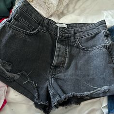 Mid Rise Shorts Never Worn Great Condition Forever 21 Black Bottoms With Built-in Shorts, Forever 21 High Waist Black Shorts, Casual Black Bottoms From Forever 21, Mini Denim Shorts, Lace Trim Shorts, White Jean Shorts, Forever 21 Jeans, Black Jean Shorts, Mid Rise Shorts