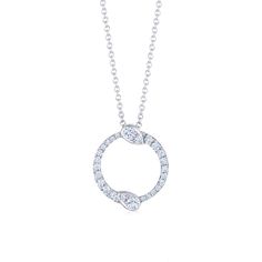 An open circle pendant of round brilliant diamonds radiates dynamic style. The dimensional yin and yang motif adds a playful quality. Kwiat artisans engineer the 18k white gold design to lay flat without twisting or flipping over, using minimal metal to maximize light flow into the diamonds. Pendant Designs, Wedding Day Jewelry, Buying An Engagement Ring, Yin And Yang, Diamond Jewelry Designs, Diamond Education, Band Jewelry, Bathroom Products, Shop Engagement Rings