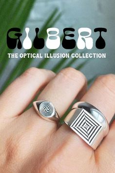 a person's hand with a ring on it and the words g e r t