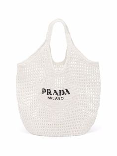 Prada Raffia, Logo Tote Bag, Mode Zara, Catwalk Collection, Straw Tote Bag, Girly Bags, Crochet Tote Bag, Straw Tote, Crochet Tote