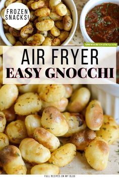 air fryer easy gnocchini recipe with text overlay