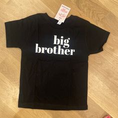 Big Brother Tshirt - Bought From Etsy But Ordered Wrong Colors. Brand New. Big Brother T Shirt, Big Brother Shirt, Brother Shirts, Big Brother, Boys T Shirts, Baby Tshirts, Big Boys, Shirt Color, Kids Shirts