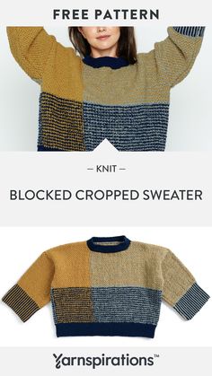 two sweaters with different colors and patterns on them