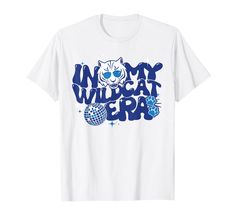 a white t - shirt with an image of a cat and the words uni'm