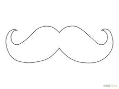 the outline of a mustache on a white background